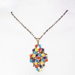 Pendant 65cm - Xochitl Rhombus S-Bronze Chain - Pendant 65cm - Laiton bronze